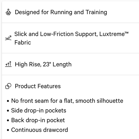 NWOT Size 4 Lululemon All the Right Places High-Rise Drawcord Waist Crop 23” - Picture 5 of 5